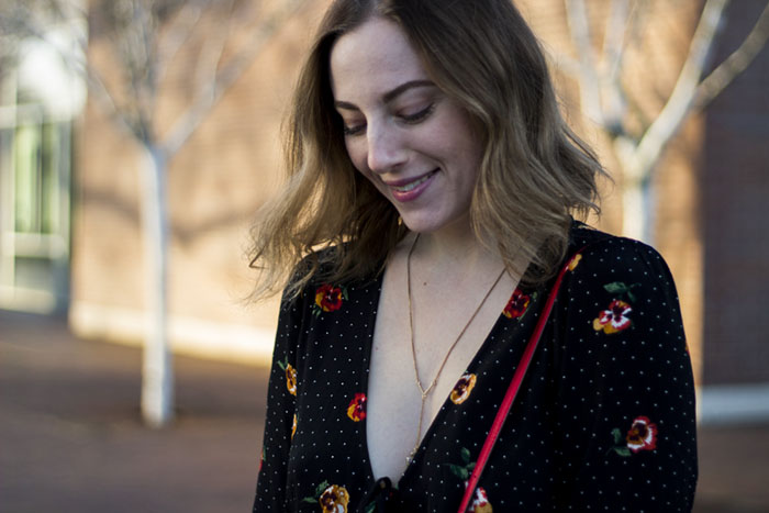 How To Wear A Flirty Floral Dress In The Winter - Brittany Nicole