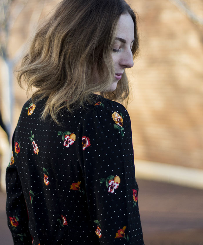 How to Wear a Flirty Floral Dress in the Winter - Brittany Nicole