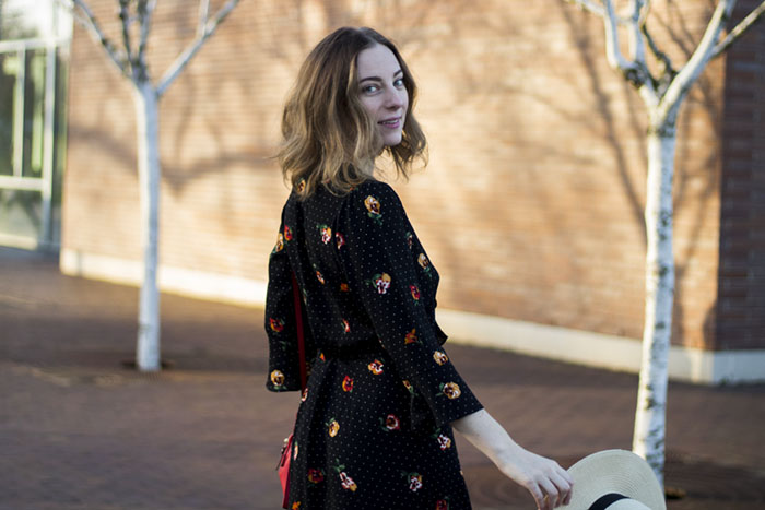 How to Wear a Flirty Floral Dress in the Winter - Brittany Nicole